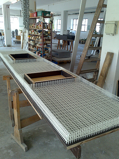 Küche mit textilbewehrter betonarbeitsplatte beton.org